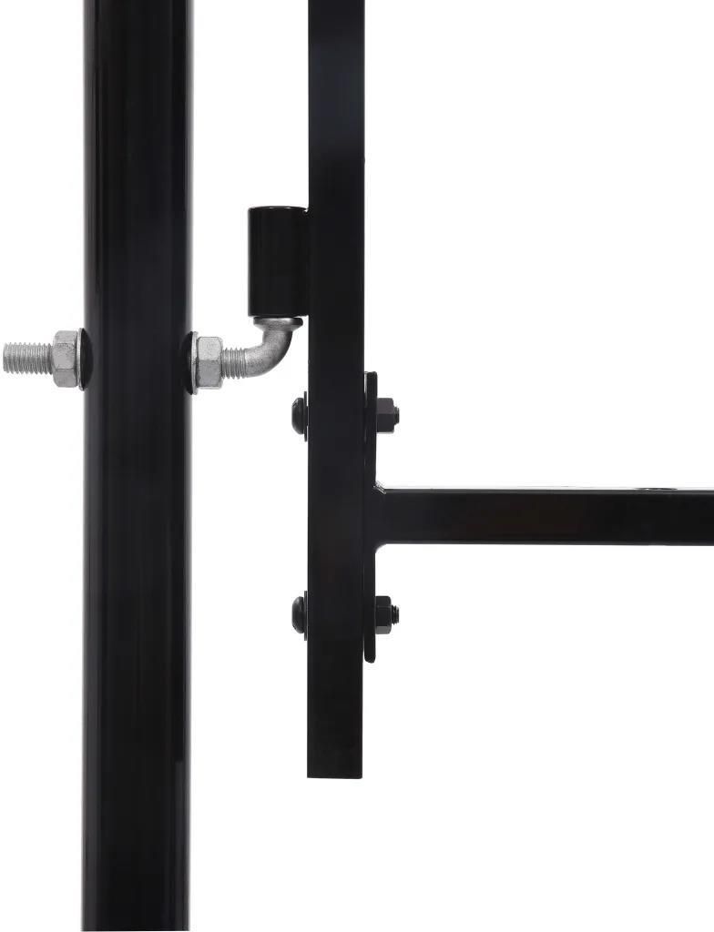 Vidaxl Brama Jednoskrzydłowa Z Grotami, Stal, 1X1m Czarna 146032 - zdjęcie 2 Vidaxl Brama Jednoskrzydłowa Z Grotami, Stal, 1X1m Czarna 146032