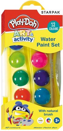 STARPAK Play-Doh Farby akwarelowe 12 kolorów +pędzelek  453903