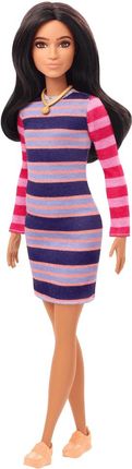 Barbie Fasionistas 147 Sukienka w paski z długimi rękawami FBR37 GYB02 Ghw61
