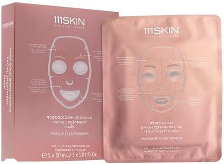 111 Skin Rose Gold Brightening Facial Treatment Mask Zestaw