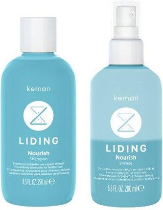 kemon ZESTAW LIDING NOURISH szampon + odżywczy spray dwufazowy