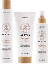 kemon Actyva Disciplina zestaw dyscyplinujący do włosów kręconych i niesfornych szampon 250ml + maska 200ml + fluid 150ml