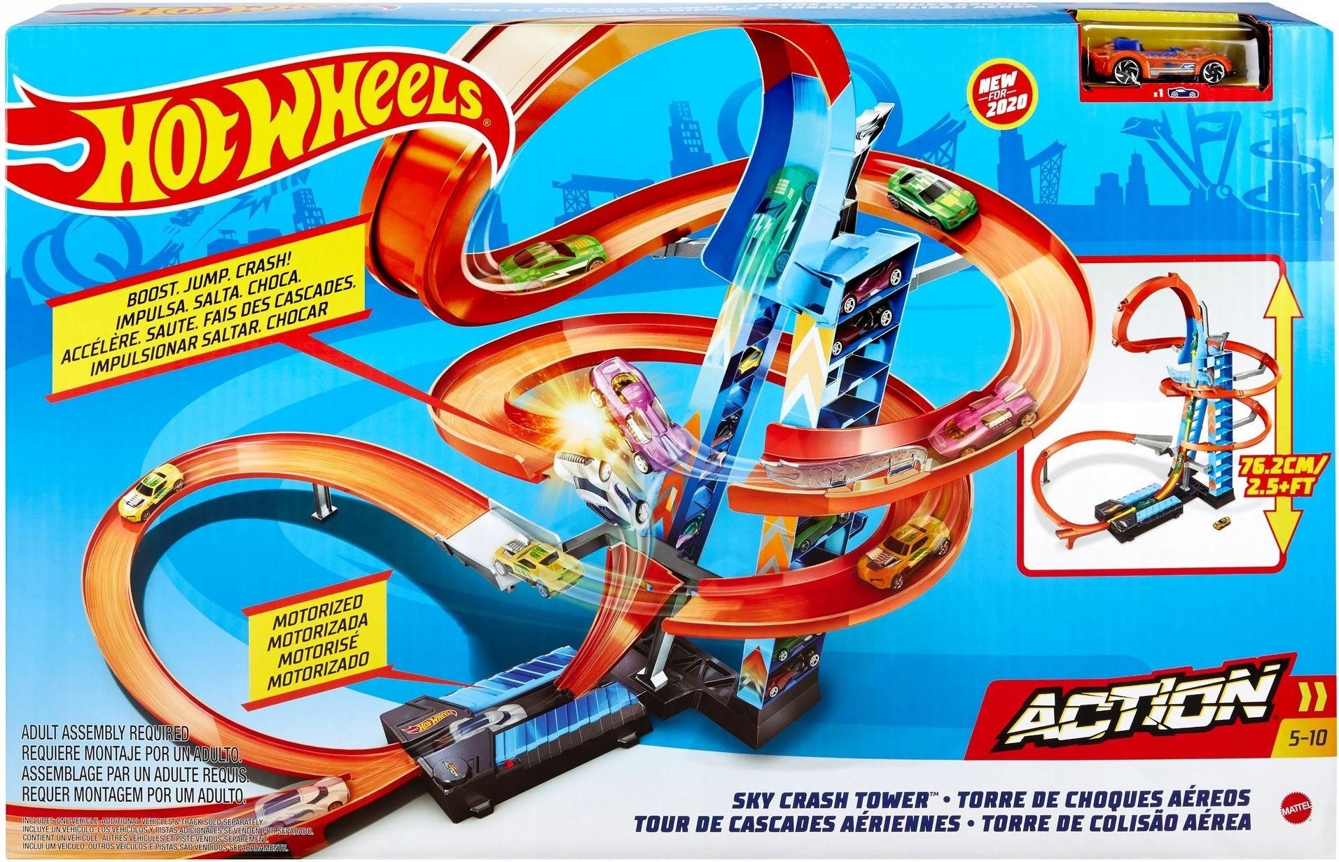 Hot Wheels Wieża Podniebne Kraksy- GJM76 - zdjęcie 5 Hot Wheels Wieża Podniebne Kraksy- GJM76