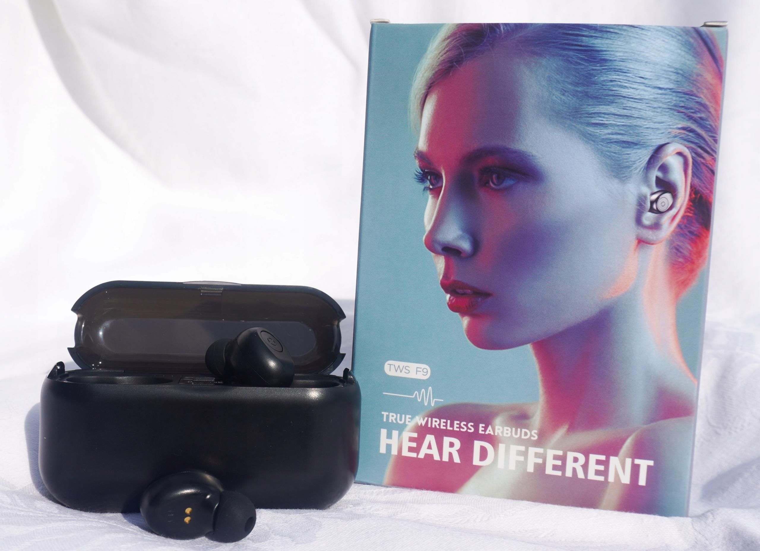 True wireless earbuds outlet hear different tws f9