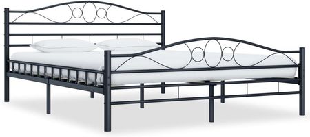 Rama łóżka czarna stalowa 180x200cm