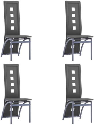 Krzesła stołowe 4szt szare sztuczna skóra 13452-281708