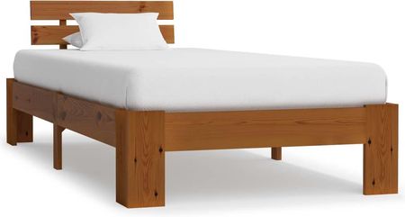 Rama łóżka miodowy brąz lite drewno sosnowe 90x200cm 13452-283178