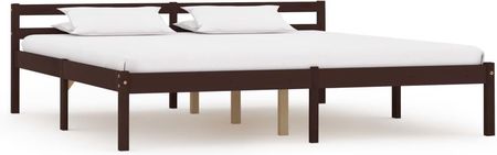 Rama łóżka ciemnobrązowa lite drewno sosnowe 160x200cm 13452-283206