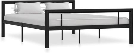 Rama łóżka czarno-biała metalowa 160x200cm 13452-284554
