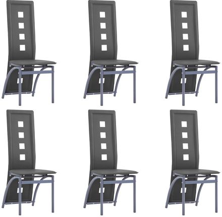 Krzesła stołowe 6szt szare sztuczna skóra 13452-3051667
