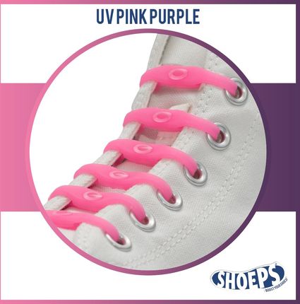 Shoeps Holenderskie Elastyczne Silikonowe Sznurówki Bez Wiązania Zmieniające Kolor Uv Różowe Fioletowe Shuv1665