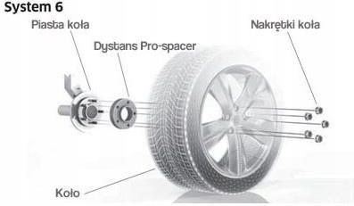 EIBACH  DYSTANSE KOŁA SYSTEM 6 9MM 63,3 5X108 CZARN S90609005NB - zdjęcie 2
