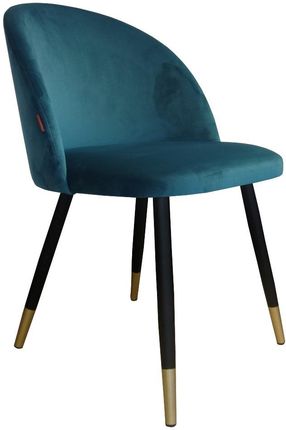 Krzesło CLAUDINE 1 VELVET GOLD niebieskie ☞ Kupuj w Sprawdzonych i wysoko Ocenianych sklepach