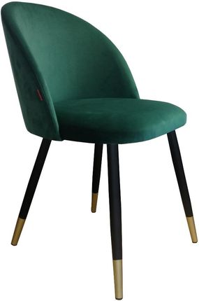 Krzesło CLAUDINE 1 VELVET GOLD zielone  