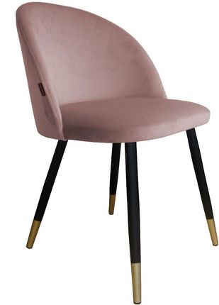Krzesło CLAUDINE 1 VELVET GOLD różowe ☞ Kupuj w Sprawdzonych i wysoko Ocenianych sklepach