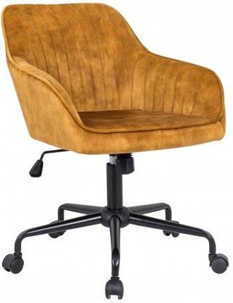 Krzesło biurowe turyn musztardowy aksamit 40306