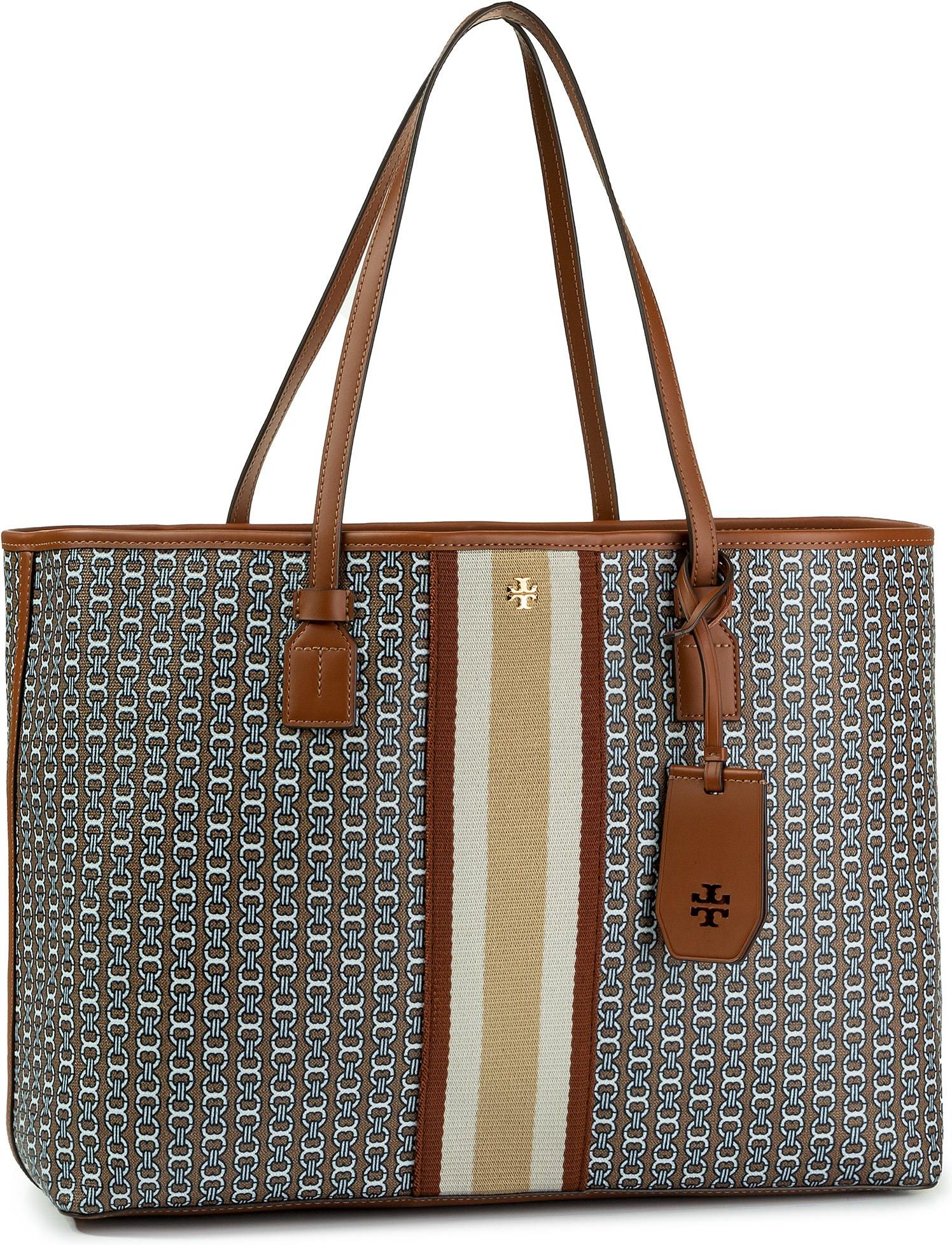 Tory Burch Gemini Link Tote (Light Umber) 53303-905 - AllGlitters