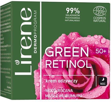 Krem Lirene Odżywczy 50+ Green Retinol Night Cream na noc 50ml