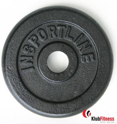 Obciążenie żeliwne INSPORTLINE BLACK 0.5KG, średnica: 31mm