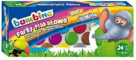 Bambino Farby Plakatowe 24 Kolory 10 Ml