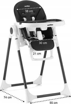 Sesttino Nui Krzesełko Do Karmienia Czarne Ceny i opinie