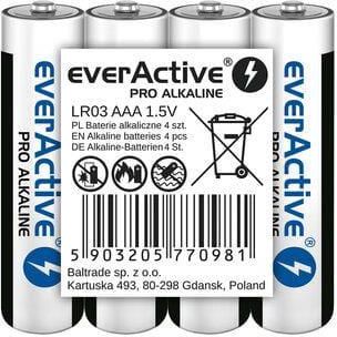 Everactive Baterie Alkaliczne AAA/LR03 Pro Alkaline 4szt (LR03PRO4T)