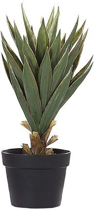 Beliani Sztuczna roślina plastikowa aloes 52 cm w donicy ozdoba salonu Yucca