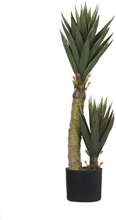 Beliani Sztuczna roślina plastikowa aloes 90 cm w donicy ozdoba salonu Yucca
