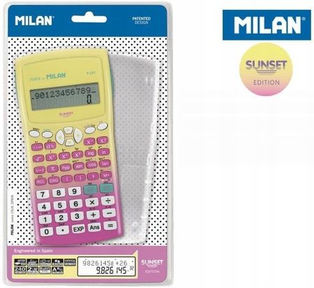 Milan Kalkulator Naukowy M240 Sunset Żółto Różowy