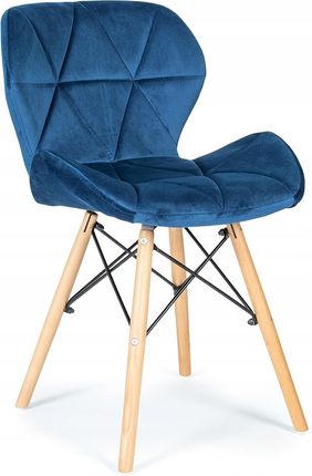 Krzesło Tapicerowane Skandynawskie Welur Duro 2 Granatowy