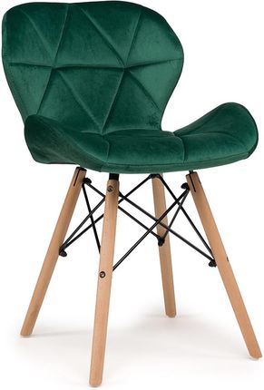 Krzesło Tapicerowane Skandynawskie Welur Duro 2 zielony