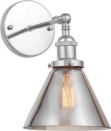 Lumina Deco Kinkiet Lampa Ścienna Loft Nubi Chrom W1 (Ldw68011Chr+Gr)