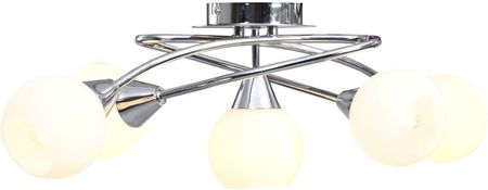 Vidaxl Lampa Sufitowa Z Ceramicznymi Kloszami Na 5 Żarówek E14 (289237)