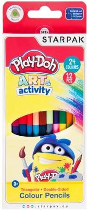 STARPAK Play-Doh Kredki ołówkowe 24 kolorów trójkątne 453908