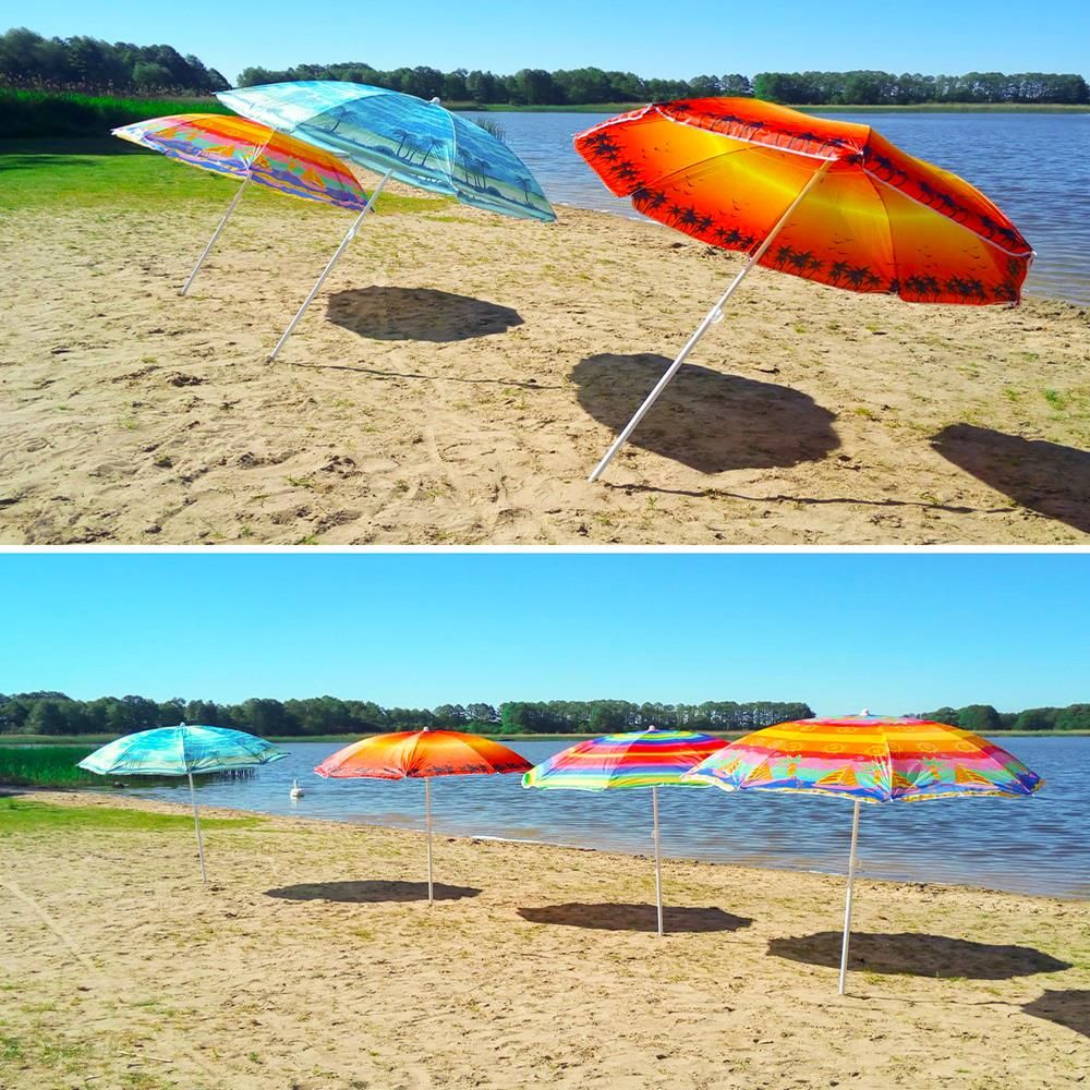 Duży Parasol Ogrodowy Plażowy Składany 175/180cm 434691