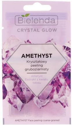 Bielenda Kryształowy Peeling Gruboziarnisty Ametyst Crystal Glow Face Peeling 8 g