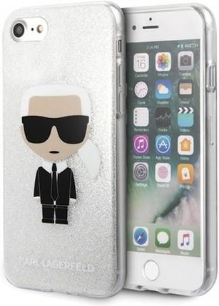 Karl Lagerfeld Iconic Etui iPhone SE 2020 / 8 7 (Silver Glitter) (10_17811)