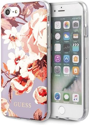 Guess Flower Shiny Collection N2 Etui iPhone SE 2020 / 8 7 Lilac (GUHCI8PCUTRFL02)