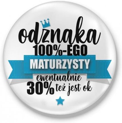FajneKubki Przypinka Odznaka 100%-Ego Maturzysty