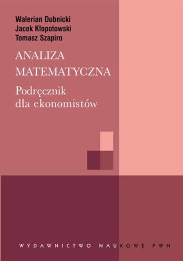 Analiza matematyczna. Podręcznik dla ekonomistów (PDF) - Ceny i opinie