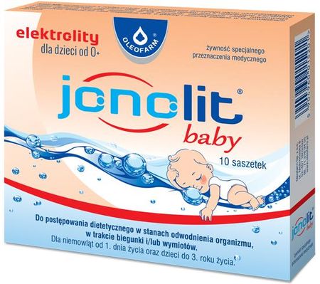 Oleofarm Jonolit baby elektrolity dla dzieci od urodzenia 10 saszetek