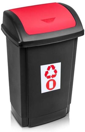 Plast Team Kosz pojemnik na odpady do segregacji 10 l czerwony
