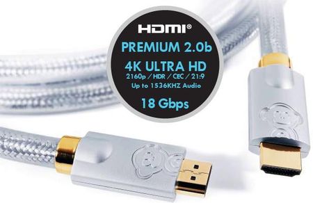 Monkey Cable HDMI - HDMI 2.0 MCR1 Connoisseur - 1m 
