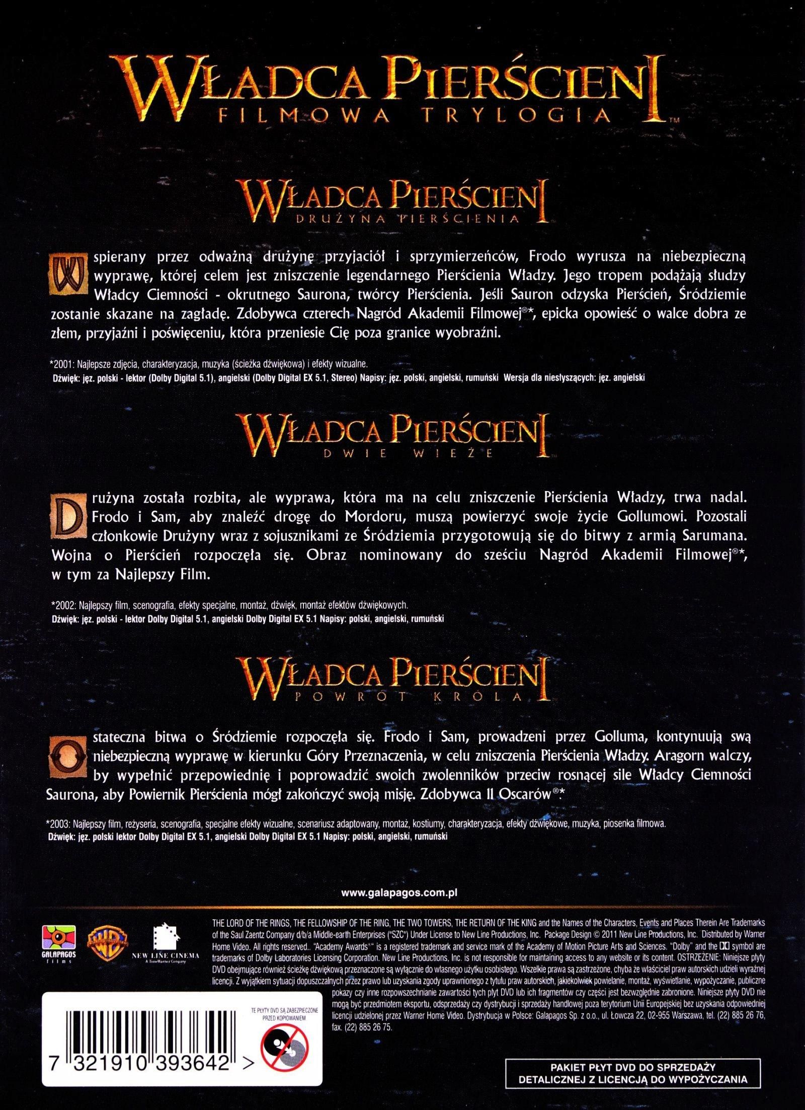 Film DVD Władca Pierścieni Trylogia (viva) [6DVD] - Ceny i opinie - Ceneo.pl