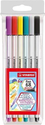Stabilo Flamastry Pen 68 Brush 6 Kolorów 