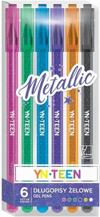 Interdruk Długopis Żelowy 6 Kolorów Metallic Yn Teen 