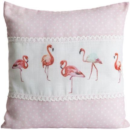 Eurofirany Poszewka Na Poduszkę Flamingo 40X40 Różowy Biały