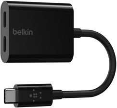 Zdjęcie Belkin Adapter 2xUSB-C Audio+Charge rockstar (F7U081BTBLK) - Golina