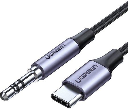 Kabel mini jack 3,5mm AUX do USB-C UGREEN AV143, 1m (szary)
