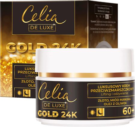 Krem Celia Gold 24k Luksusowy przeciwzmarszczkowy 60+ na noc 50ml